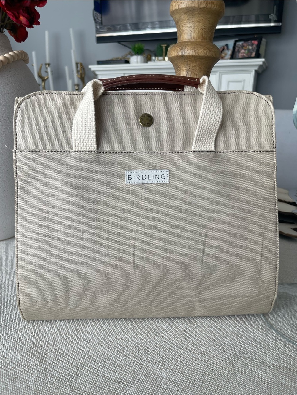 Birdling Cream Canvas Toiletry Bag